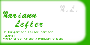 mariann lefler business card